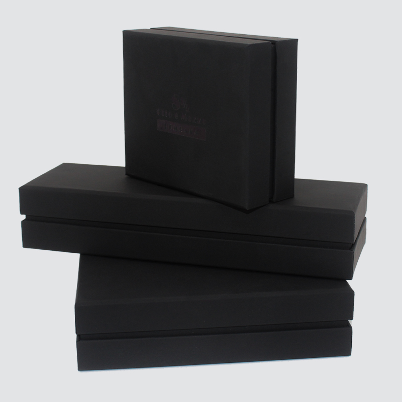 Caja de regalo de accesorios de collar de joyería de caja negra clásica personalizada